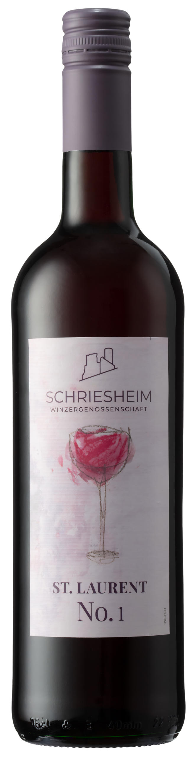 Bordeauxflasche Altrosa EtikettEtikett