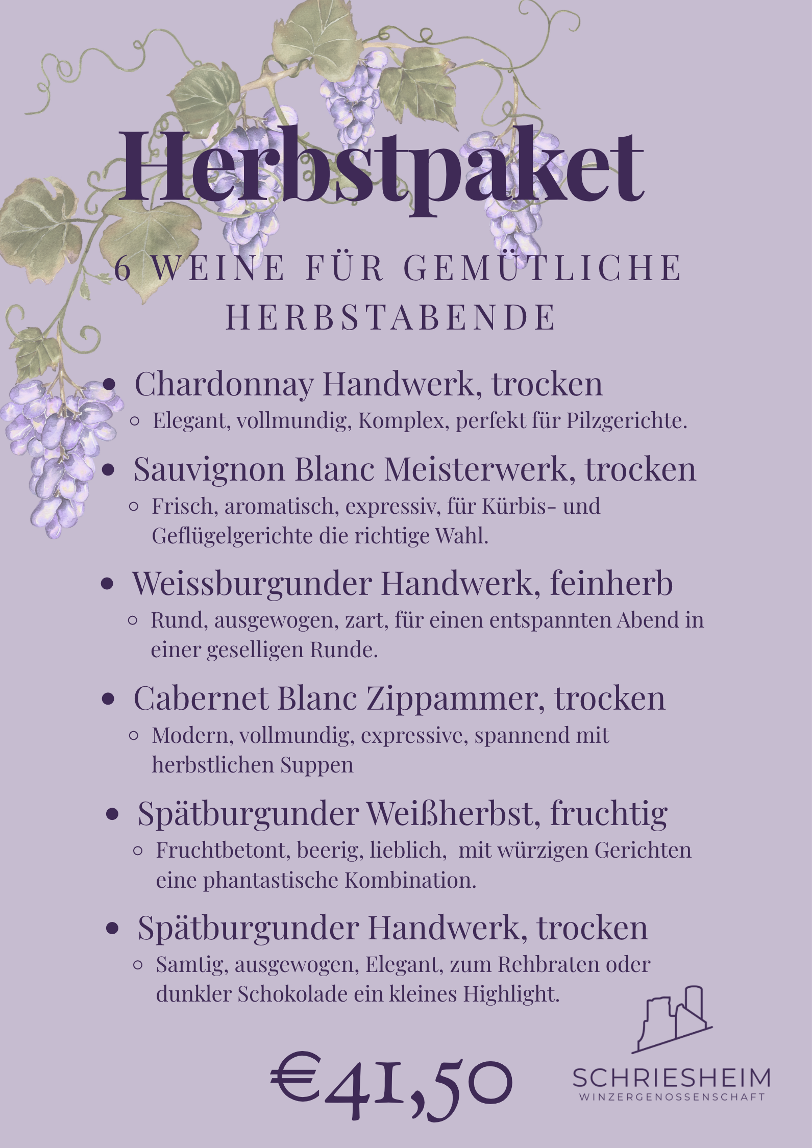 Preis 41,50€ herbstpaket