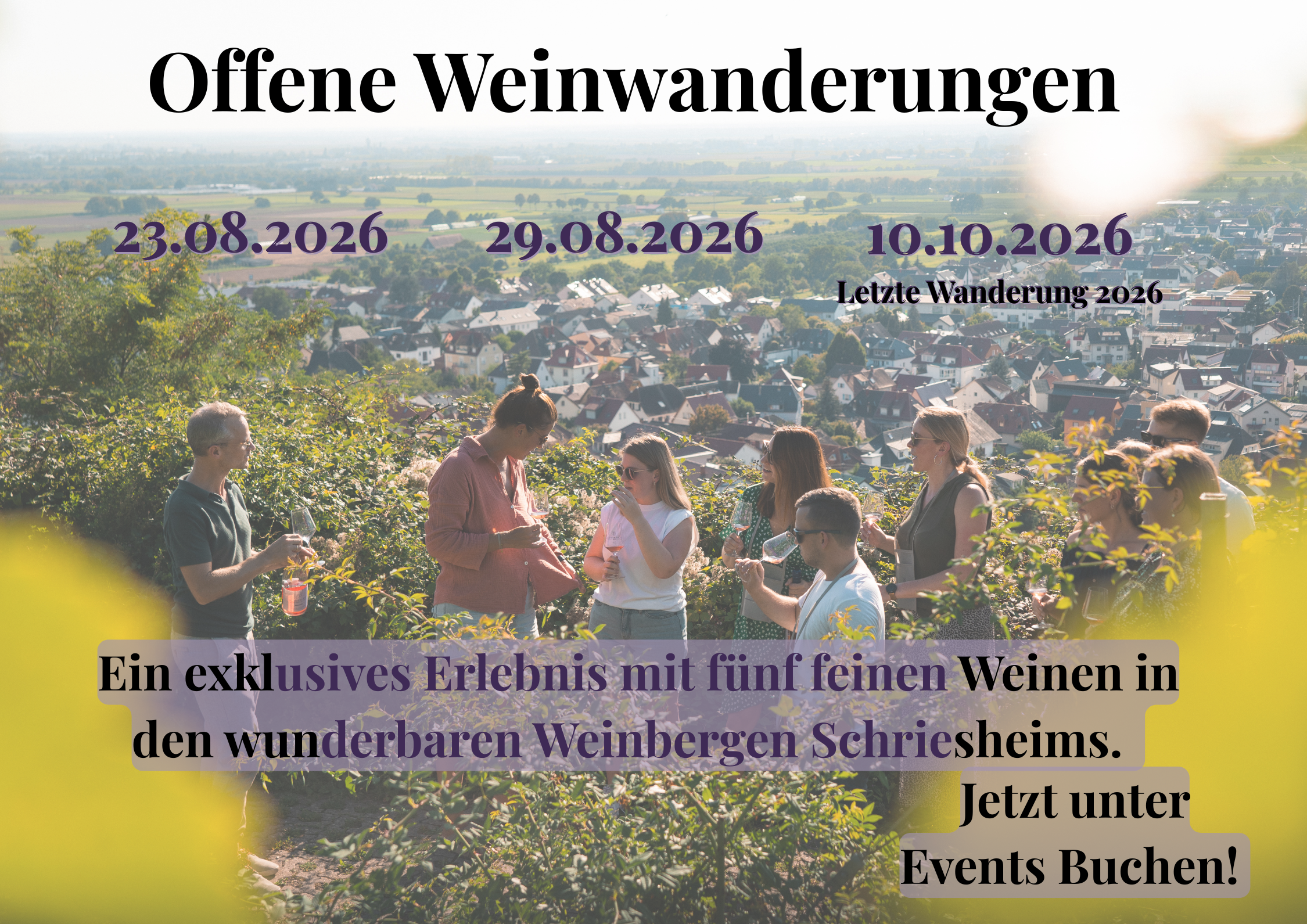 Die Termine zur Offenen Weinwanderung